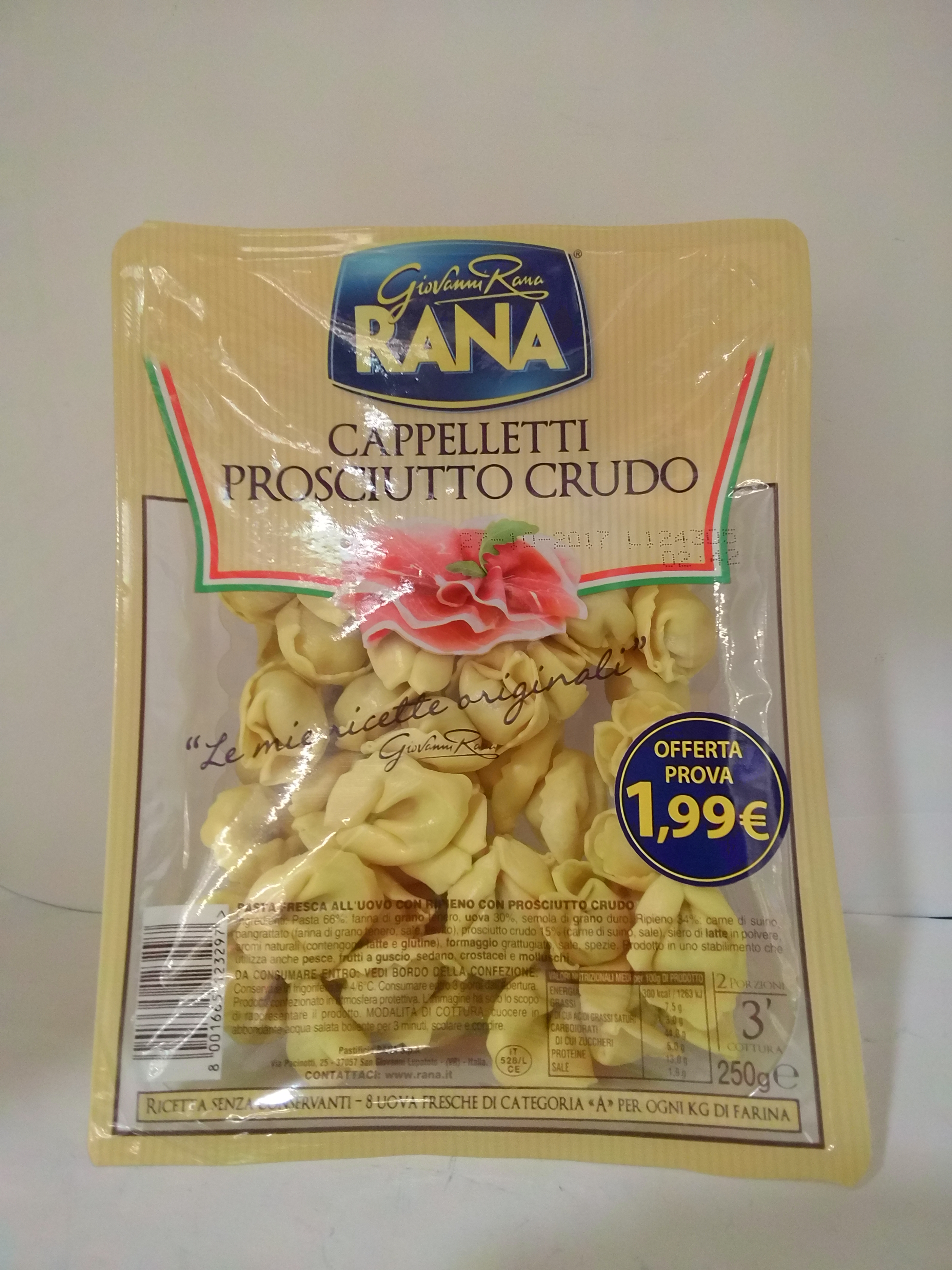 GIOVANNI RANA Tortellini Prosciutto Crudo g.250 - Il Minimarket di Gino
